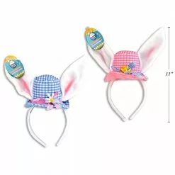 Headband - Mini Hat With Easter Bunny Ears, Assorted