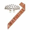 Tiara & Sash Set - 50 & Fabulous, Rose Gold -Deals Movie Characters Store 52742