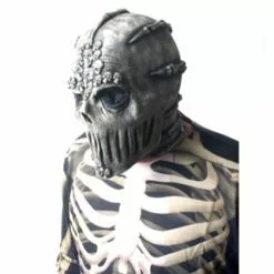 Mask - Silver Skull Full Head, Latex
