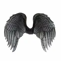 Wings - Printed Black Angel, 105 Cm