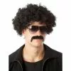 Wig - 70's Afro With Mo, Black -Deals Movie Characters Store 56068