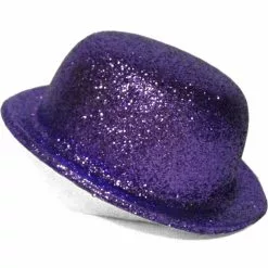 Bowler Hat - Glitter, Purple