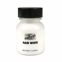 Hair - White W/Brush, Mehron 30 Ml