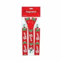 Braces/Suspenders - Candy Cane & Holly