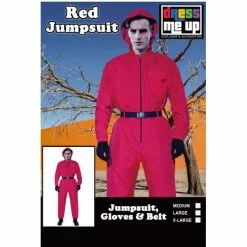 Adult Costume - Squid Jumpsuit, Red