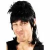Wig - Mullet, Black -Deals Movie Characters Store blackmullet