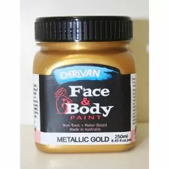 Face & Body Paint - Metallic, Gold 250 Ml