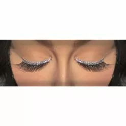 False Eyelashes - Black, Silver Trim