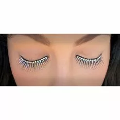 False Eyelashes - Silver Crystals, Tinsel