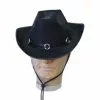 Hat - Cowboy 3 Buckle, Black -Deals Movie Characters Store hat cowboy 3 buckle black