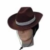 Hat - Cowboy Studded, Brown -Deals Movie Characters Store hat cowboy studded brown