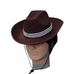 Hat - Cowboy Studded, Brown