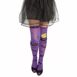 Stockings - Halloween Thigh High, Purple
