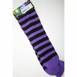 Stockings - Adult, Purple & Black Stripes