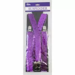 Suspenders - Sequins, Purple