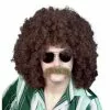 Wig - 70's Disco Afro, Brown -Deals Movie Characters Store wig 70 s disco afro brown