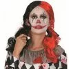 Wig - Red & Black Harlequin -Deals Movie Characters Store wig red black harlequin