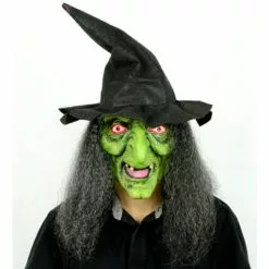Mask - Green Witch With Hat